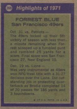 1972 Topps #269 Forrest Blue Back