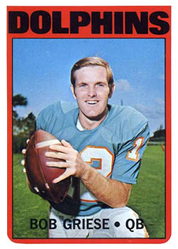 1972 Topps #80 Bob Griese Front