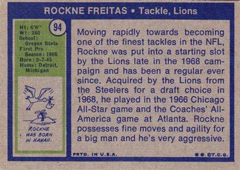 1972 Topps #94 Rockne Freitas Back