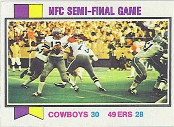 1973 Topps #133 NFC Semi-Final Game Front