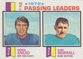 1973 Topps #2 1972 NFL Passing Leaders (Norm Snead / Earl Morrall) Front