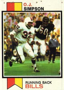 1973 Topps #500 O.J. Simpson Front
