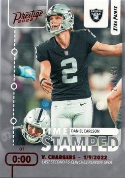 2022 Panini Prestige - Time Stamped Xtra Points Red #TS-10 Daniel Carlson Front