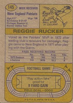 1974 Topps #145 Reggie Rucker Back