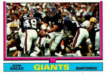1974 Topps #23 Norm Snead Front