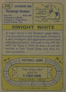 1974 Topps #246 Dwight White Back