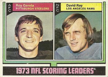 1974 Topps #331 1973 NFL Scoring Leaders (Roy Gerela / David Ray) Front