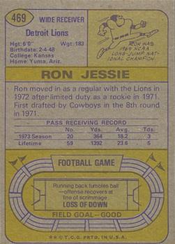 1974 Topps #469 Ron Jessie Back
