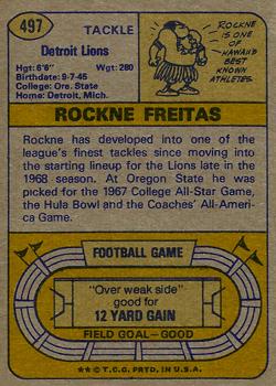 1974 Topps #497 Rockne Freitas Back