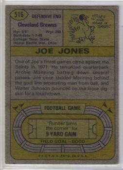 1974 Topps #516 Joe Jones Back