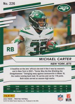 2022 Panini Prestige - Xtra Points Astral #226 Michael Carter Back