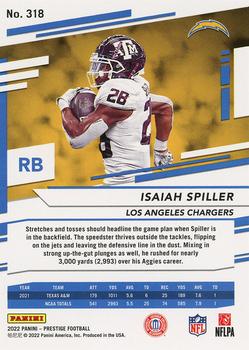 2022 Panini Prestige - Xtra Points Astral #318 Isaiah Spiller Back