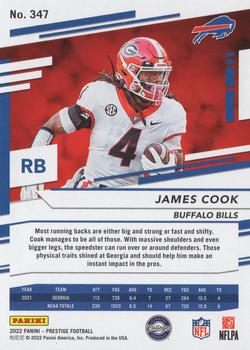 2022 Panini Prestige - Xtra Points Astral #347 James Cook Back