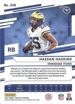 2022 Panini Prestige - Xtra Points Astral #348 Hassan Haskins Back
