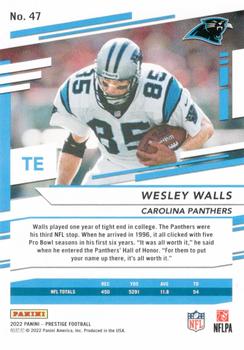 2022 Panini Prestige - Xtra Points Red #47 Wesley Walls Back