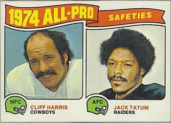 1975 Topps #223 1974 All-Pro Safeties (Cliff Harris / Jack Tatum) Front