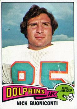 1975 Topps #345 Nick Buoniconti Front