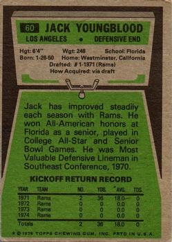 1975 Topps #60 Jack Youngblood Back