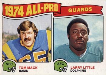 1975 Topps #203 1974 All-Pro Guards (Tom Mack / Larry Little) Front