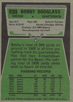 1975 Topps #265 Bobby Douglass Back
