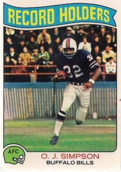 1975 Topps #355 O.J. Simpson Front