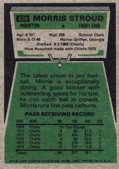 1975 Topps #426 Morris Stroud Back