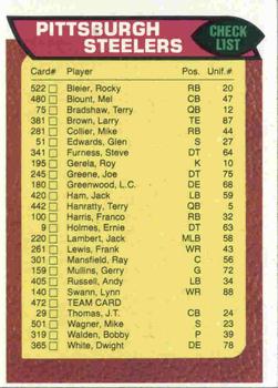 1976 Topps #472 Pittsburgh Steelers Front