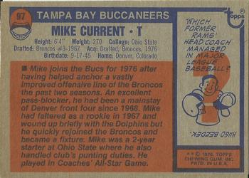 1976 Topps #97 Mike Current Back