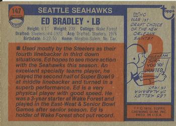 1976 Topps #147 Ed Bradley Back