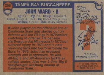 1976 Topps #268 John Ward Back