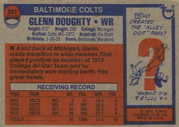 1976 Topps #351 Glenn Doughty Back