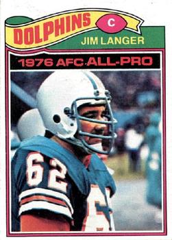 1977 Topps #390 Jim Langer Front