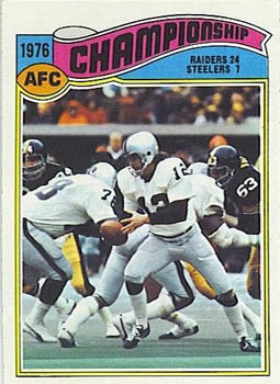 1977 Topps #526 1976 AFC Championship Front