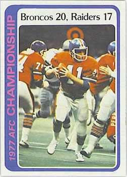 1978 Topps #167 1977 AFC Championship Front