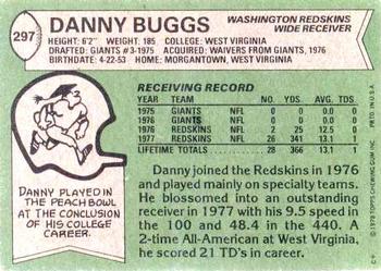 1978 Topps #297 Danny Buggs Back