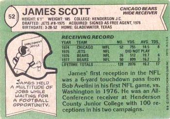1978 Topps #52 James Scott Back