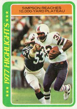 1978 Topps #4 O.J. Simpson Front