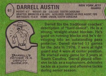 1978 Topps #61 Darrell Austin Back