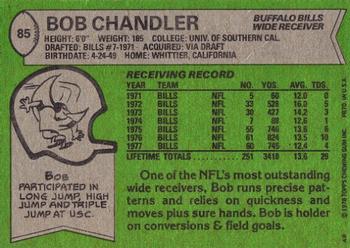 1978 Topps #85 Bob Chandler Back