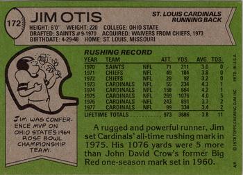 1978 Topps #172 Jim Otis Back