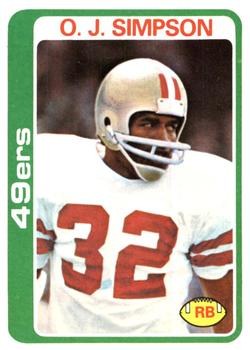 1978 Topps #400 O.J. Simpson Front