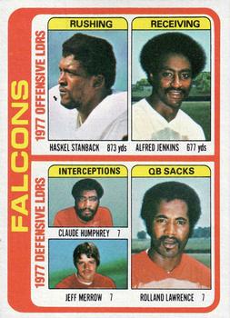 1978 Topps #501 Haskel Stanback / Alfred Jenkins / Claude Humphrey / Jeff Merrow / Rolland Lawrence Front