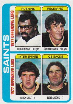 1978 Topps #517 Chuck Muncie / Don Herrmann / Chuck Crist / Elois Grooms Front