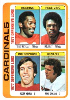 1978 Topps #523 Terry Metcalf / Mel Gray / Roger Wehrli / Mike Dawson Front
