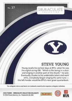2022 Panini Immaculate Collection Collegiate #37 Steve Young Back