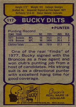 1979 Topps #117 Bucky Dilts Back