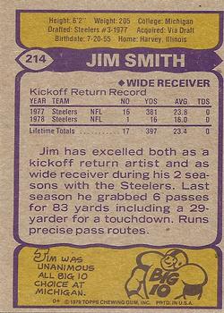 1979 Topps #214 Jim Smith Back