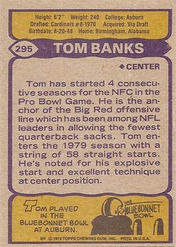 1979 Topps #295 Tom Banks Back