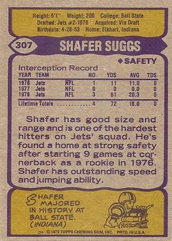 1979 Topps #307 Shafer Suggs Back