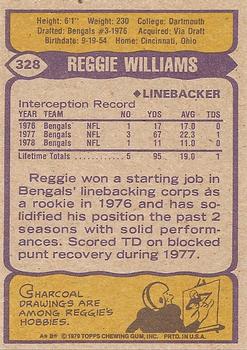 1979 Topps #328 Reggie Williams Back